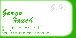 gergo hauch business card